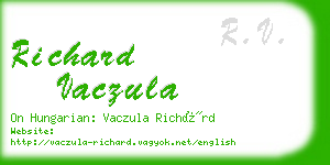 richard vaczula business card